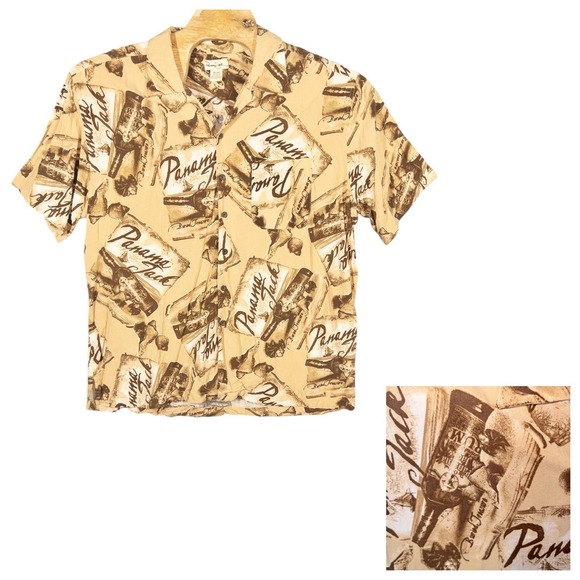 Panama Jack Rum 100% Rayon Hawaiian Shirt Mens XXL AOP Resortwear Beach Vacation - Picture 1 of 9